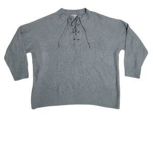AMERICAN EAGLE blue oversized lace up front‎ cozy sweater L